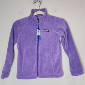 NWT Columbia Benton Purple Fleece Zip Jacket Kids Youth Size Small